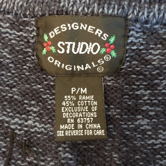 Women's Chritmas Sweater by Designer Studio Originals - Petite/Medium - Zip-Up - Picture 5 of 11